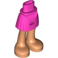 Minidoll Hips and Short Skirt with Nougat Legs, Bare Feet Print
