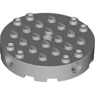 Brick Round 6 x 6 with 4 Side Pin Holes and Center Hole