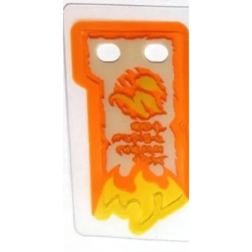 Banner, Orange Fire Print - Scroll of Forbidden Spinjitzu