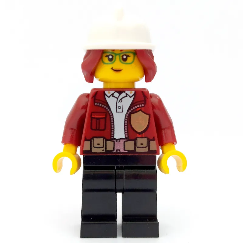 Freya McCloud, Open Dark Red Jacket with Badge, White Fire Helmet (3626cpr3232 Head)