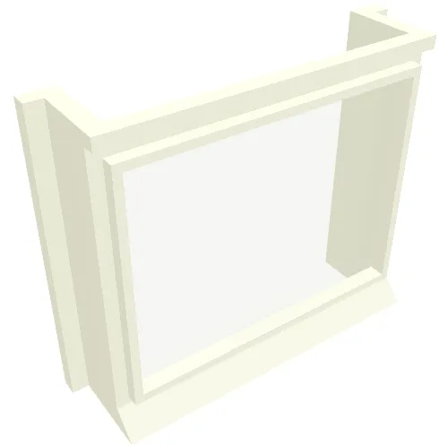Window 1 x 4 x 3 with Glass for Slotted Bricks