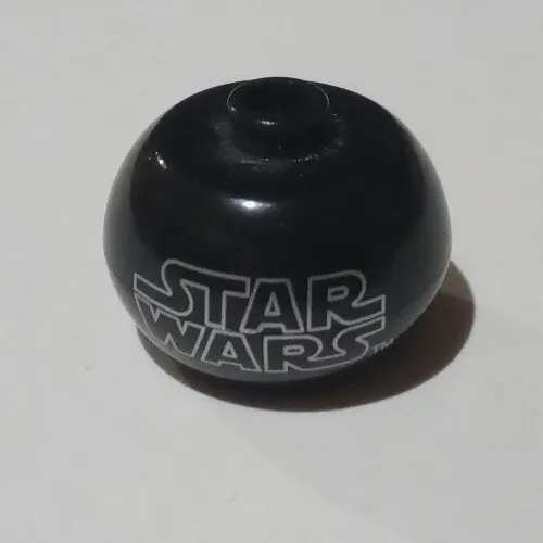Pen Bead, Round Orb with 'STAR WARS' Print