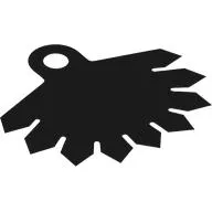 Neckwear Cape, 1 Hole, 9 Points, Black Back Print