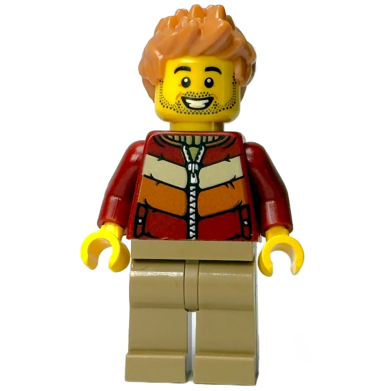 Dark Red Torso, Dark Tan Legs, Medium Nougat Hair