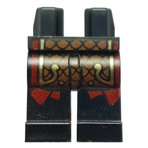 Hips and Black Legs with Scale Armor, Red Robe