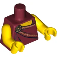 Torso, Toga with Gold Clasp Print, Yellow Arms and Hands