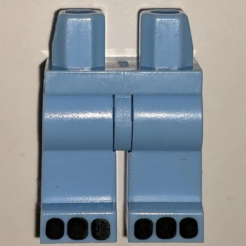 Hips and Bright Light Blue Legs with 3 Black Toes/Claws print