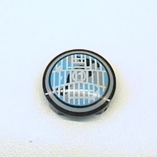 Plate Round 2 x 2 with Rounded Bottom and Headlight Print