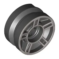 Wheel 11 x 6 mm with Five Spokes and Silver Print
