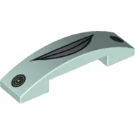 Slope Curved 4 x 1 Double with No Studs and Lips and Round Headlights Print (Flo)