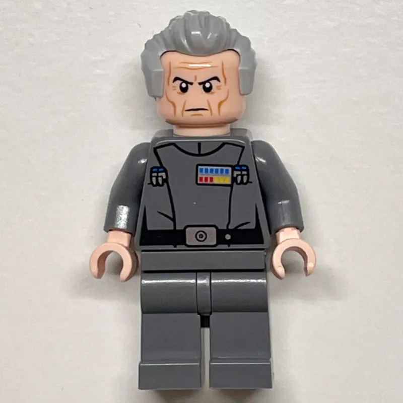 Grand Moff Wilhuff Tarkin, Dark Bluish Gray, Ruffled Hair