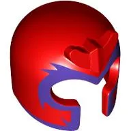 Helmet with Front Prongs and Thin Dark Purple Print (Magneto)