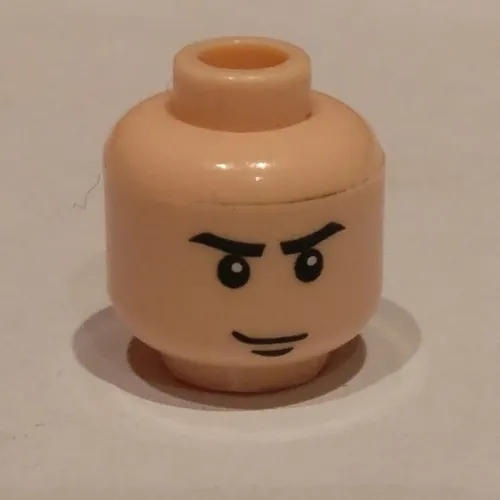 Minifig Head Colonel Hardy / Vern / Cavalry Soldier / Rebel Trooper, Eyebrows, White Pupils and Chin Dimple Print