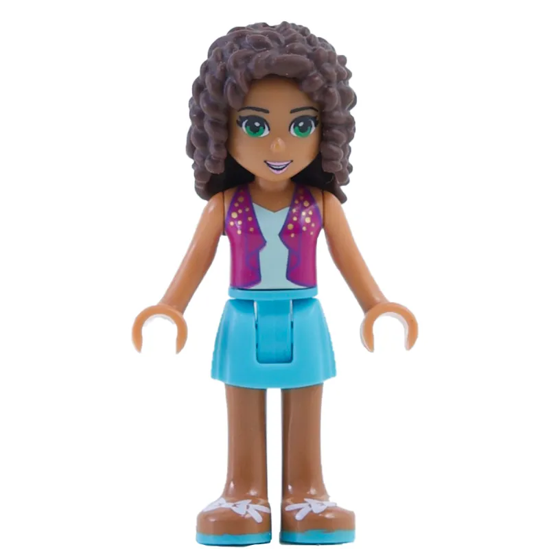 Andrea - Magenta Jacket, Medium Azure Skirt