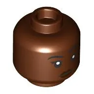 Minifig Head Angelina Johnson, Smile with Teeth / Raised Eyebrow Print