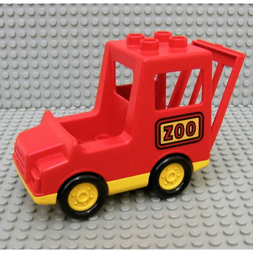 Duplo Truck with Covered Bed, Yellow Base and 'ZOO' Print