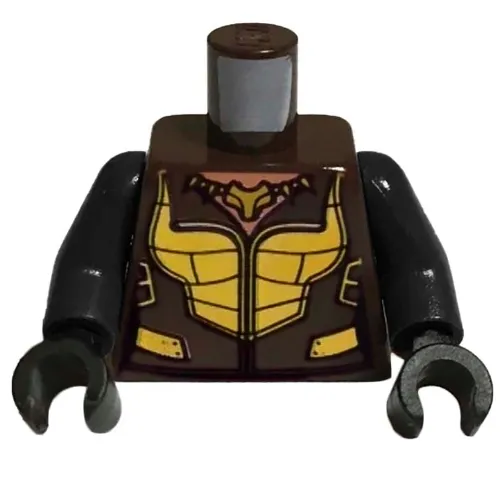 Torso Armor, Gold with Totem Necklace Print (Vixen), Black Arms and Hands