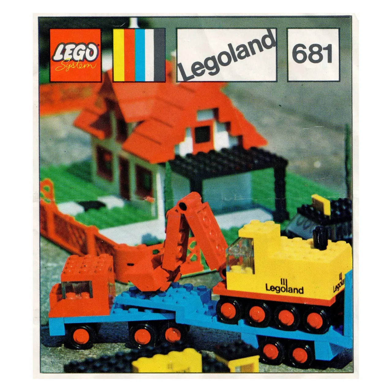 Low-Loader with 4 Wheel Excavator