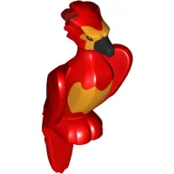 Animal, Bird, Phoenix with Bright Light Orange Chest and Face, Black Beak Print (Fawkes)