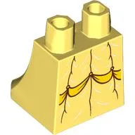 Hips and Legs Under Dress/Robe with Dress, Ruffles, Yellow Ribbon print