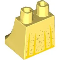 Hips and Legs Under Dress/Robe with Yellow Trim, Gold Stars print