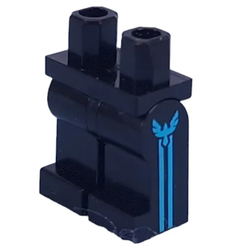 Hips and Black Legs with Dark Azure Stripes , Falcon on Sides print