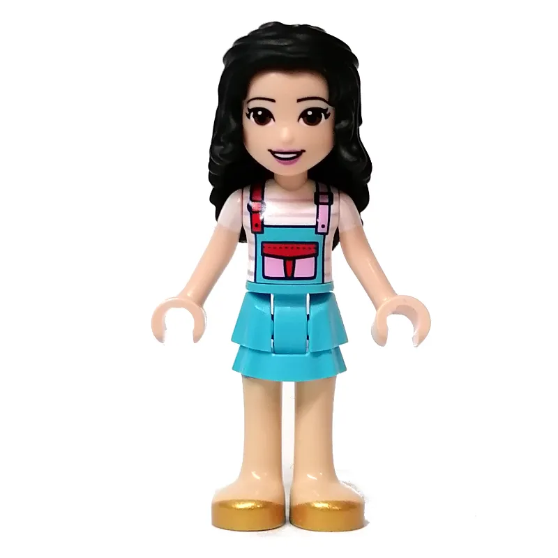 Emma - White Top, Medium Azure Skirt