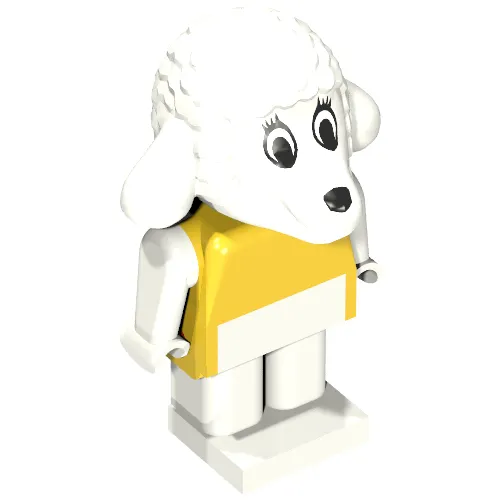 Fabuland Figure, Lucy Lamb (White Eyes)