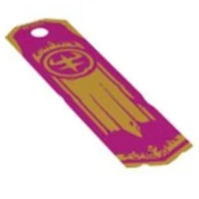 Banner, Gold Trim and Symbols Print