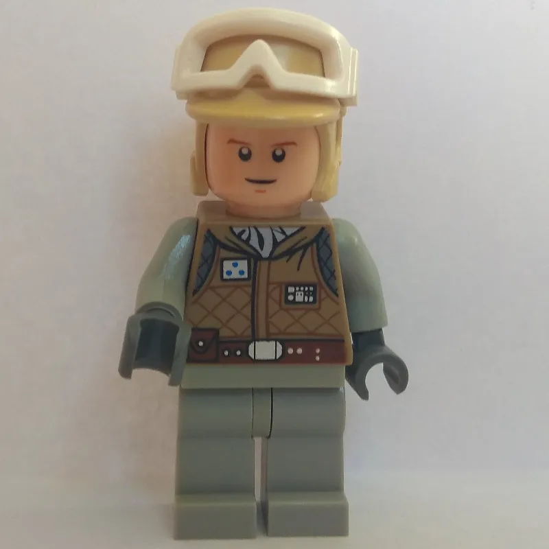 Luke Skywalker, Hoth Outfit, Tan Hat, Light Bluish Gray Legs