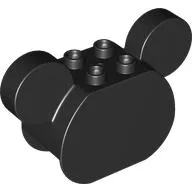 Duplo Brick 2 x 4 x 2 Rounded Ends and Mouse Ears [Plain]