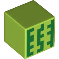 Minifig Head Special, Cube with Melon Print