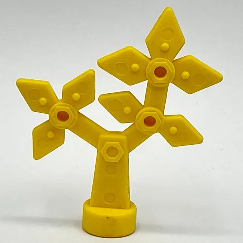 Duplo Flower, Faux Metal Bolts and Rivets Design, 8 Petals