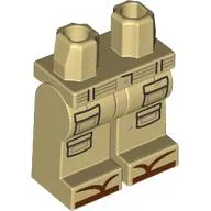 Hips and Tan Legs with Black Belt, Pockets, Reddish Brown Sandals print