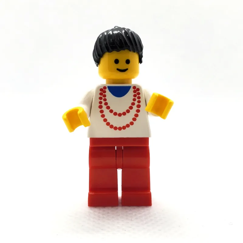 Woman - White Torso, Yellow Necklace, Red Legs, Black Hair