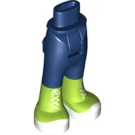 Minidoll Hips and Trousers with Back Pockets with Lime High Tops with White Laces and Toes Print