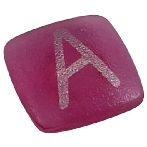 Clikits Icon, Square 2 x 2 Small with Pin and Silver 'A' Print