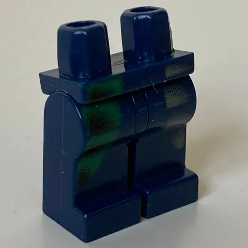 Hips and Dark Blue Legs with Dark Gray and Green Pockets Print