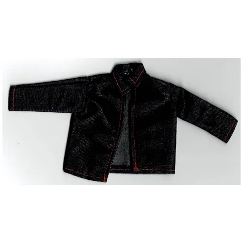 Scala, Jacket, Denim with Orange Stitches