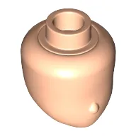 Minidoll Head Brown Eyes, Bright Pink Lips, Freckles print