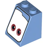 Brick Sloped 65° 2 x 2 x 2 with Eyes, Brown (Guido) Print