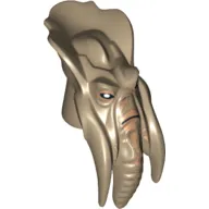 Minifig Head Special, Geonosian with Black Eyes, Nose and Mouth Print (Poggle the Lesser)