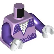 Torso, Dark Purple Decorations, Stars, White Shirt, Silver Dots print, Dark Purple Arms, White Hands