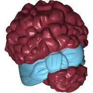 Hair Coiled, Tied Up with Ribbon, Medium Azure Pattern