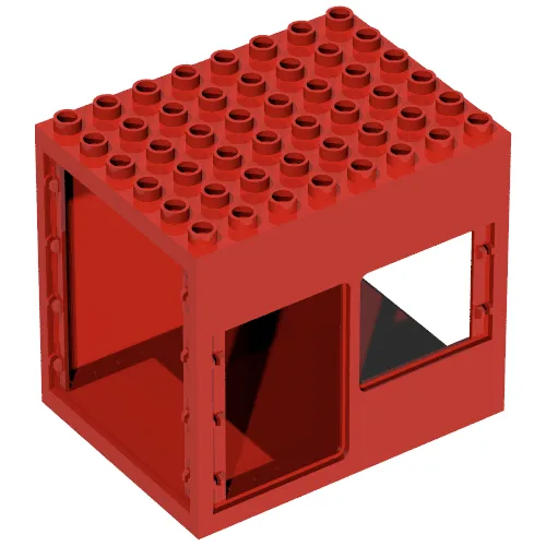 Duplo Building 6 x 8 x 6 Drive Through with Door and Window Openings