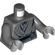 Torso Robe with Black Belt Print (Naare), Dark Bluish Gray Arms, Light Bluish Gray Hands