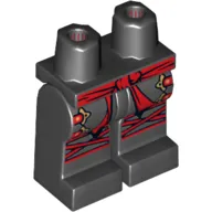 Hips and Black Legs with Red Sash, Gold Buckles and Red Knee Wrapping Print