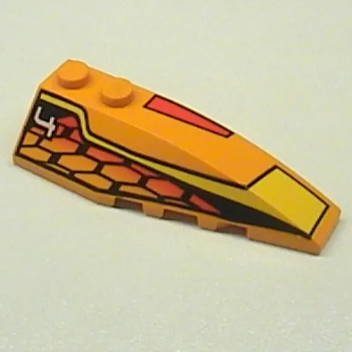 Wedge Curved 6 x 2 Right with Racer Hot Scorcher 4 Print