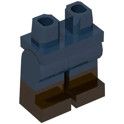 Hips with Dark Blue Legs and Dark Brown Boots Pattern