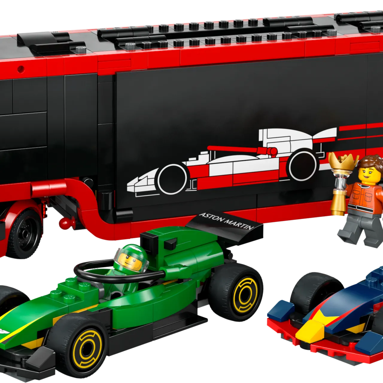 F1 Truck with RB20 & AMR24 F1 Cars